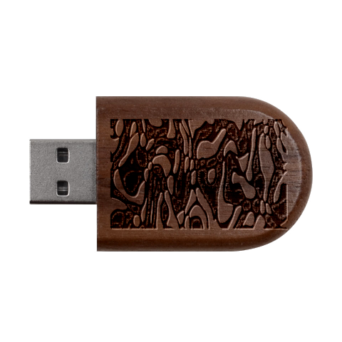 RBY 127 Wood Oval USB Flash Drive from ArtsNow.com USB