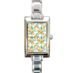 Design Pattern Seamless Tropical Rectangle Italian Charm Watch