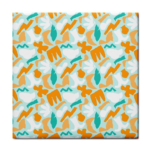 Design Pattern Seamless Tropical Tile Coaster from ArtsNow.com Front