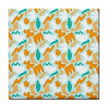 Design Pattern Seamless Tropical Tile Coaster