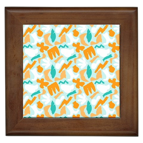 Design Pattern Seamless Tropical Framed Tile from ArtsNow.com Front