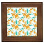 Design Pattern Seamless Tropical Framed Tile