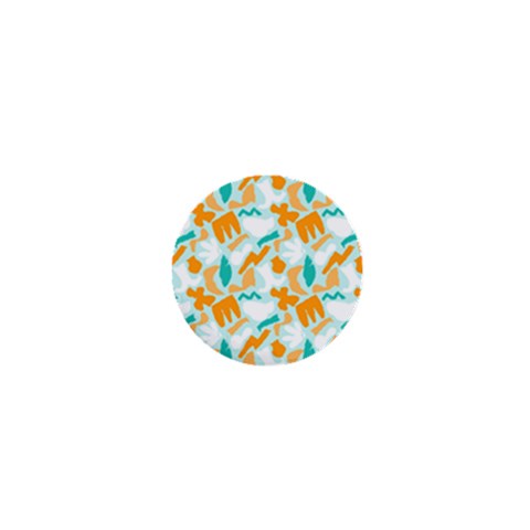 Design Pattern Seamless Tropical 1  Mini Buttons from ArtsNow.com Front