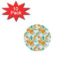 Design Pattern Seamless Tropical 1  Mini Buttons (10 pack) 