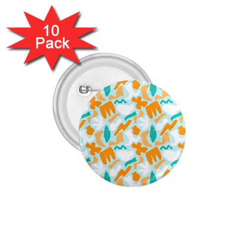 Design Pattern Seamless Tropical 1.75  Buttons (10 pack) from ArtsNow.com Front