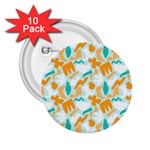 Design Pattern Seamless Tropical 2.25  Buttons (10 pack) 