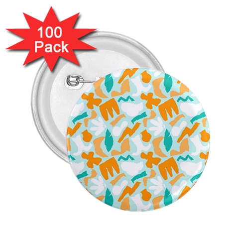 Design Pattern Seamless Tropical 2.25  Buttons (100 pack)  from ArtsNow.com Front