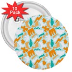 Design Pattern Seamless Tropical 3  Buttons (10 pack) 