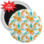 Design Pattern Seamless Tropical 3  Magnets (10 pack) 