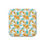 Design Pattern Seamless Tropical Rubber Coaster (Square)