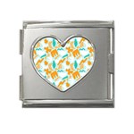 Design Pattern Seamless Tropical Mega Link Heart Italian Charm (18mm)