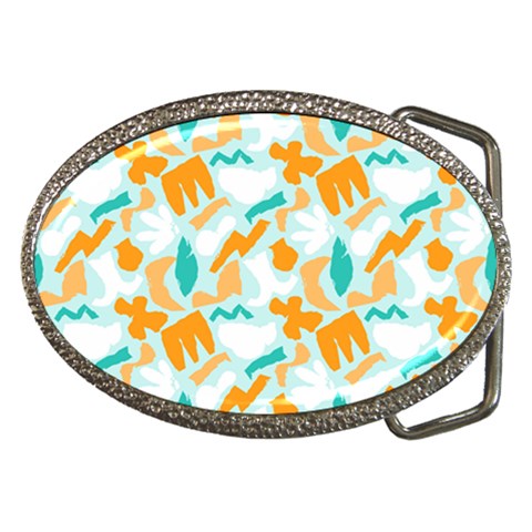 Design Pattern Seamless Tropical Belt Buckles from ArtsNow.com Front