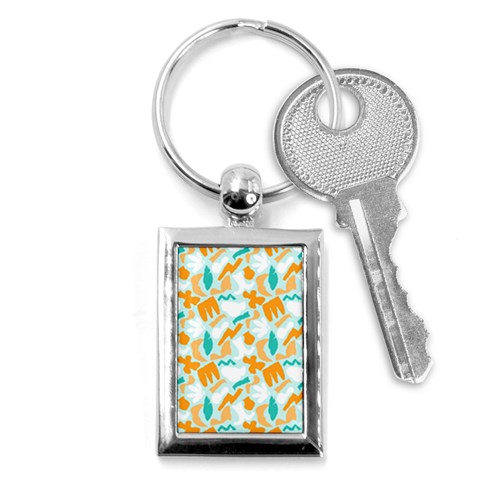 Design Pattern Seamless Tropical Key Chain (Rectangle) from ArtsNow.com Front