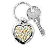 Design Pattern Seamless Tropical Key Chain (Heart)