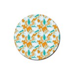 Design Pattern Seamless Tropical Rubber Coaster (Round)