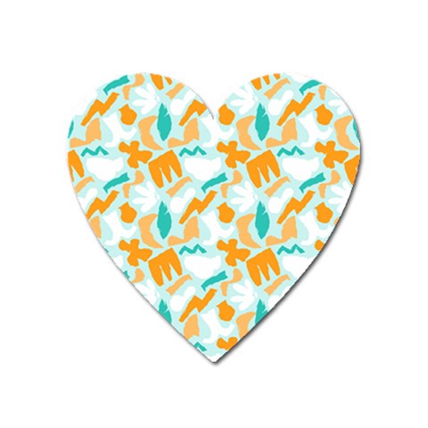Design Pattern Seamless Tropical Heart Magnet from ArtsNow.com Front