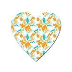 Design Pattern Seamless Tropical Heart Magnet