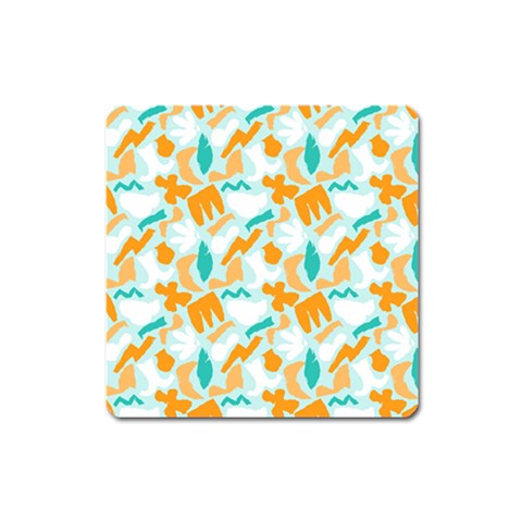 Design Pattern Seamless Tropical Square Magnet from ArtsNow.com Front