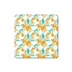 Design Pattern Seamless Tropical Square Magnet