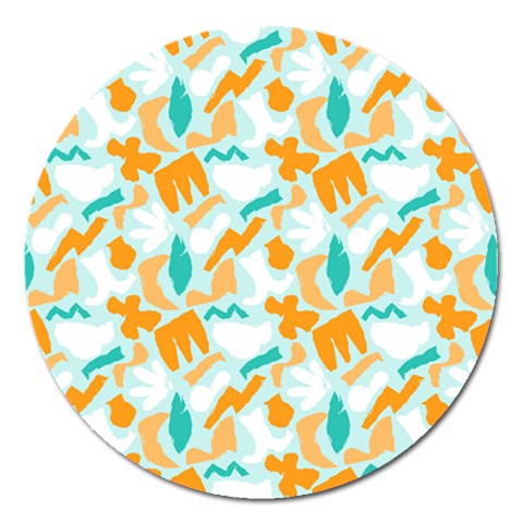 Design Pattern Seamless Tropical Magnet 5  (Round) from ArtsNow.com Front