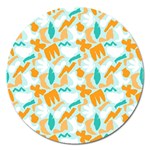 Design Pattern Seamless Tropical Magnet 5  (Round)