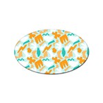 Design Pattern Seamless Tropical Sticker Oval (100 pack)