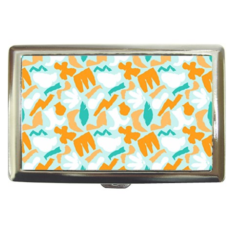 Design Pattern Seamless Tropical Cigarette Money Case from ArtsNow.com Front