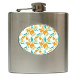 Design Pattern Seamless Tropical Hip Flask (6 oz)
