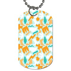 Design Pattern Seamless Tropical Dog Tag (Two Sides) from ArtsNow.com Back