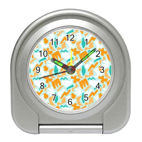 Design Pattern Seamless Tropical Travel Alarm Clock from ArtsNow.com Front