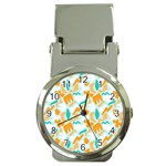Design Pattern Seamless Tropical Money Clip Watches