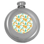 Design Pattern Seamless Tropical Round Hip Flask (5 oz)