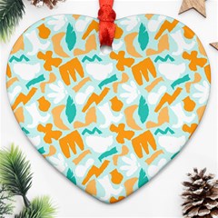Design Pattern Seamless Tropical Heart Ornament (Two Sides) from ArtsNow.com Back