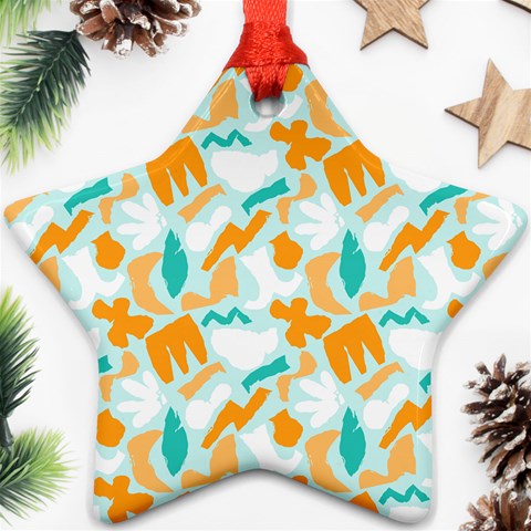 Design Pattern Seamless Tropical Star Ornament (Two Sides) from ArtsNow.com Front