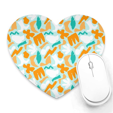 Design Pattern Seamless Tropical Heart Mousepad from ArtsNow.com Front