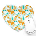 Design Pattern Seamless Tropical Heart Mousepad