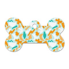 Design Pattern Seamless Tropical Dog Tag Bone (Two Sides) from ArtsNow.com Front