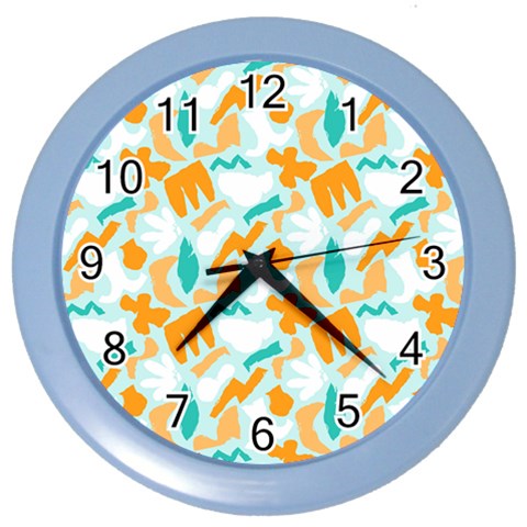 Design Pattern Seamless Tropical Color Wall Clock from ArtsNow.com Front