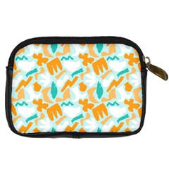 Design Pattern Seamless Tropical Digital Camera Leather Case from ArtsNow.com Back