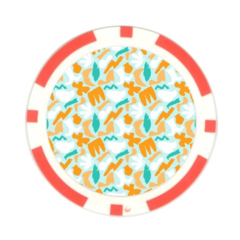Design Pattern Seamless Tropical Poker Chip Card Guard (10 pack) from ArtsNow.com Front