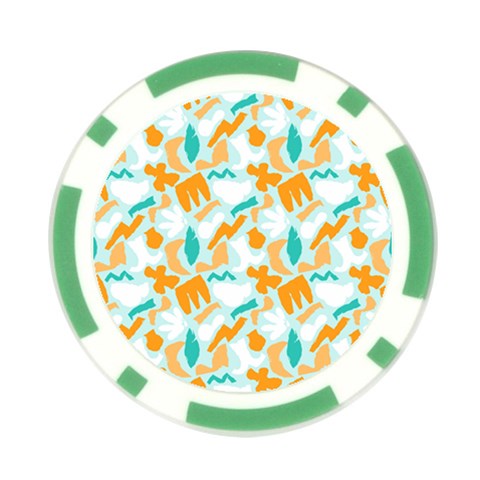 Design Pattern Seamless Tropical Poker Chip Card Guard (10 pack) from ArtsNow.com Front