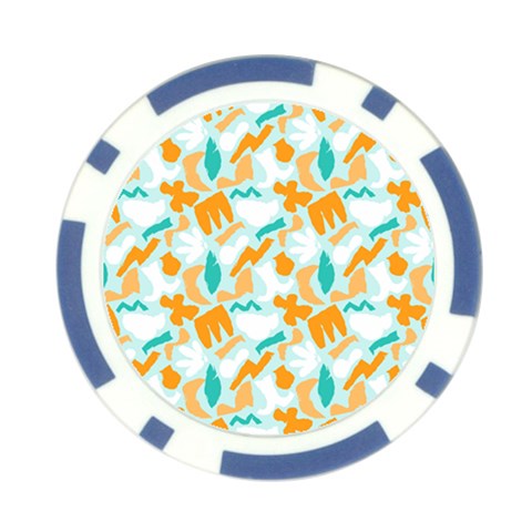 Design Pattern Seamless Tropical Poker Chip Card Guard (10 pack) from ArtsNow.com Front