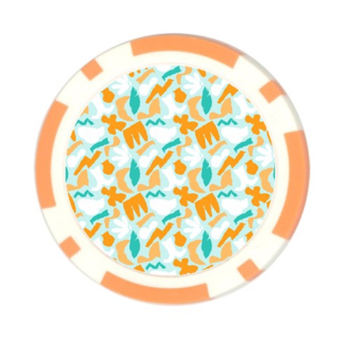 Design Pattern Seamless Tropical Poker Chip Card Guard (10 pack) from ArtsNow.com Front