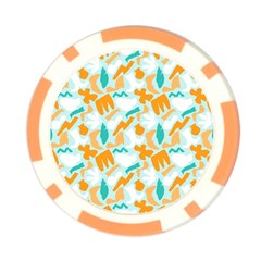 Design Pattern Seamless Tropical Poker Chip Card Guard (10 pack) from ArtsNow.com Front