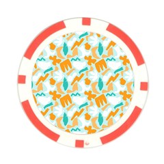 Design Pattern Seamless Tropical Poker Chip Card Guard (10 pack) from ArtsNow.com Back