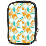 Design Pattern Seamless Tropical Compact Camera Leather Case