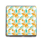 Design Pattern Seamless Tropical Memory Card Reader (Square 5 Slot)