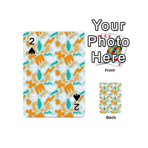 Design Pattern Seamless Tropical Playing Cards 54 Designs (Mini) from ArtsNow.com Front - Spade2