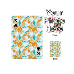 King Design Pattern Seamless Tropical Playing Cards 54 Designs (Mini) from ArtsNow.com Front - SpadeK