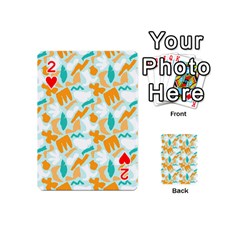 Design Pattern Seamless Tropical Playing Cards 54 Designs (Mini) from ArtsNow.com Front - Heart2